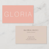 Minimal Peach Beige Visitekaartje (Voorkant / Achterkant)