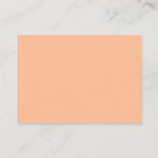 Minimal Peach Sinaasappel Retro Custom Wedding QR- Informatiekaartje (Achterkant)