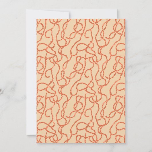 Minimal Peach Sinaasappel Western Baby shower Kaart (Achterkant)