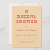 Minimal Peach Sinaasappel Western Vrijgezellenfees Kaart (Voorkant)