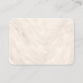 Minimal Pearl Bow Champagne Wedding Details Informatiekaartje (Achterkant)