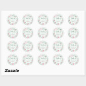 Minimal Perfect Matcha  Bridal Shower Thank You Ronde Sticker (Vel)