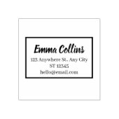 Minimal Personal Address Stamp – Clean Address Rubberstempel (Afrduk)
