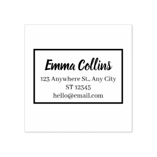 Minimal Personal Address Stamp – Clean Address Rubberstempel