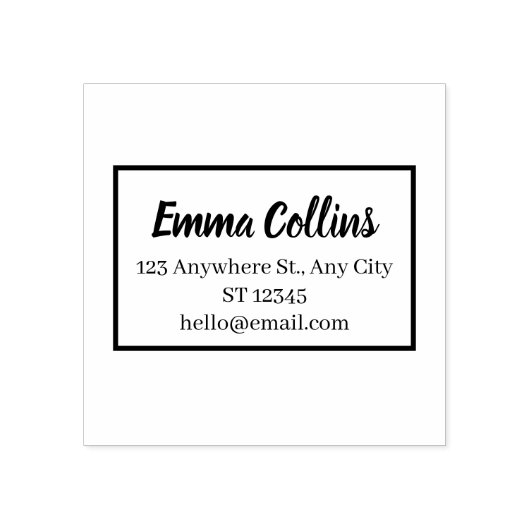 Minimal Personal Address Stamp – Clean Address Rubberstempel (Afrduk)