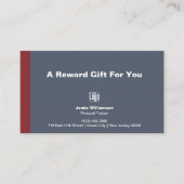 Minimal Personal Trainer Reward Gift Certificate Klantenkaartje (Voorkant)