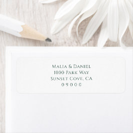 Minimal Personalised Wedding Return Address Etiket