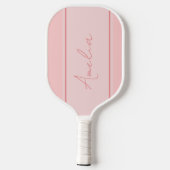 Minimal Personalized Blush Pink Pickleball Paddle (Achterkant)