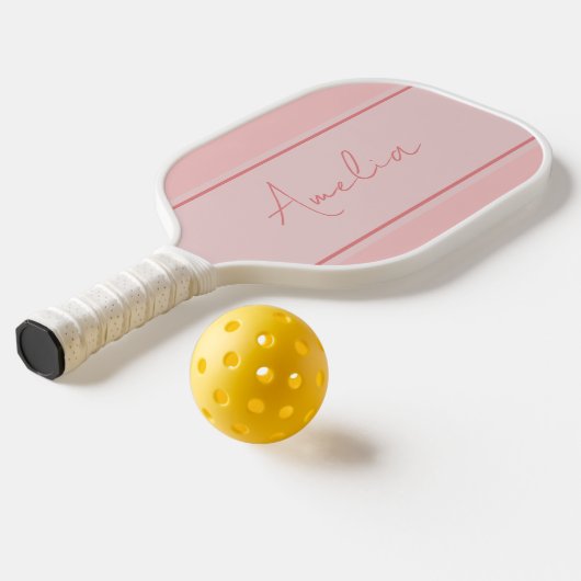 Minimal Personalized Blush Pink Pickleball Paddle (Laag 2)