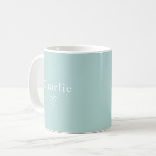 Minimal Personalized Name Mug Koffiemok (Voorkant links)