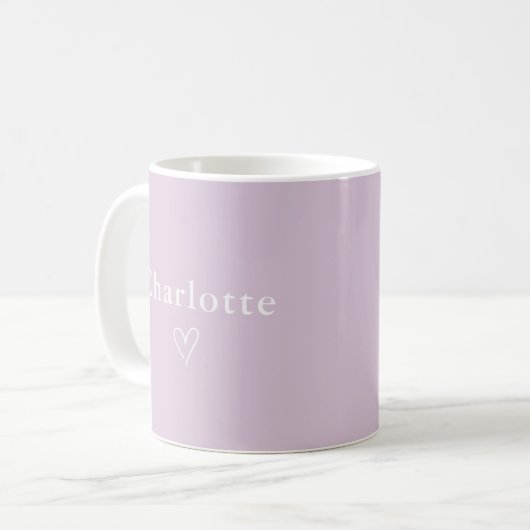 Minimal Personalized Name Mug Koffiemok (Voorkant links)