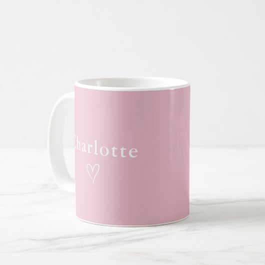 Minimal Personalized Name Mug Koffiemok (Voorkant links)