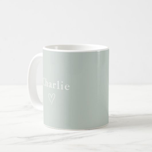 Minimal Personalized Name Mug Koffiemok (Voorkant links)