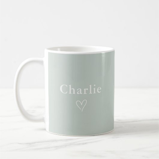 Minimal Personalized Name Mug Koffiemok (Links)