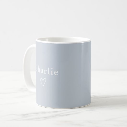 Minimal Personalized Name Mug Koffiemok (Voorkant links)