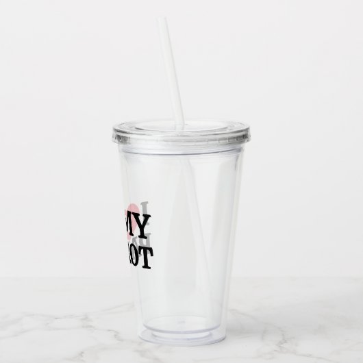 Minimal Personalized Parrot Lover Quote Typography Acryl Drinkbeker (Links)