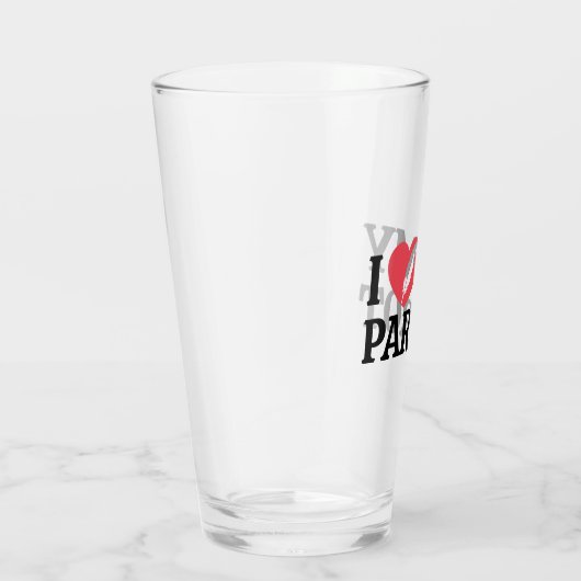 Minimal Personalized Parrot Lover Quote Typography Glas (Rechts)