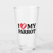 Minimal Personalized Parrot Lover Quote Typography Glas (Voorkant)