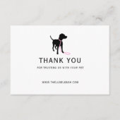 Minimal Pet Silhouette Dog Walking QR Code Bedankkaart (Voorkant)