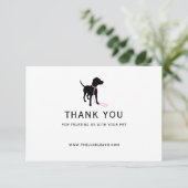 Minimal Pet Silhouette Dog Walking QR Code Bedankkaart (Staand voorkant)