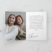 Minimal Photo Belated Birthday Daughter-in-law  Kaart (Binnen)