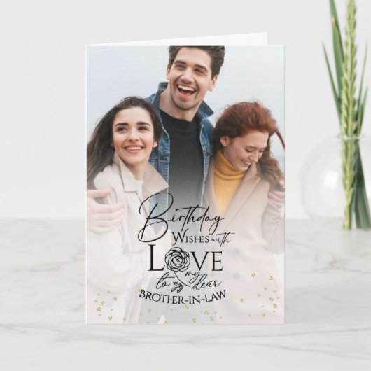 Minimal Photo Birthday Keepsake Brother-in-law Kaart (Voorkant)