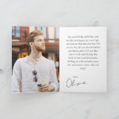 Minimal Photo Birthday Keepsake Brother-in-law Kaart (Binnen)