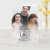 Minimal Photo Birthday Keepsake Brother-in-law Kaart (Gele Bloem)