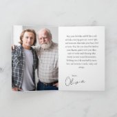 Minimal Photo Birthday Keepsake Uncle Kaart (Binnen)