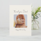Minimal Photo Happy Father's Day Kaart (Staand voorkant)