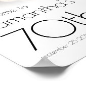 Minimal Photo Overlay Welcome 70th Birthday Party Poster (Hoek)