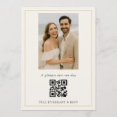 Minimal Photo Wedding Elegant Modern  Kaart (Achterkant)