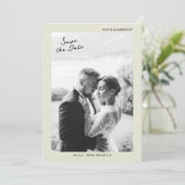Minimal Photo Wedding Save the Date Card Kaart (Staand voorkant)