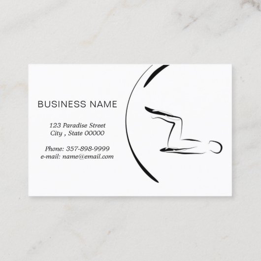 Minimal Pilates Instructor Pilates Poses Visitekaartje (Achterkant)