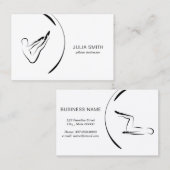 Minimal Pilates Instructor Pilates Poses Visitekaartje (Voorkant / Achterkant)