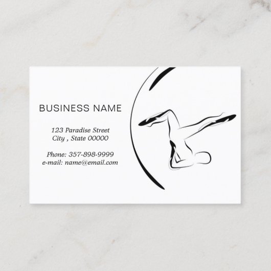 Minimal Pilates Instructor Pilates stelt twee kant Visitekaartje (Achterkant)