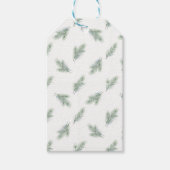 Minimal Pine Corporate Christmas Pattern Cadeaulabel (Voorkant)