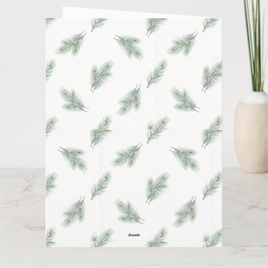 Minimal Pine Corporate Christmas Pattern Kaart (Achterkant)