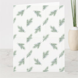 Minimal Pine Corporate Christmas Pattern Kaart
