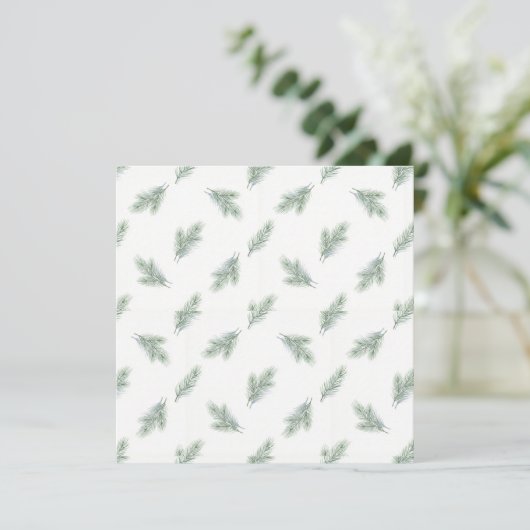 Minimal Pine Corporate Christmas Pattern Kaart (Staand voorkant)