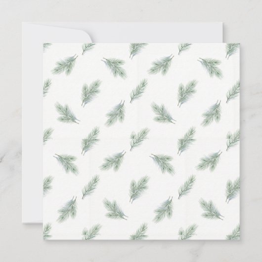 Minimal Pine Corporate Christmas Pattern Kaart (Voorkant)