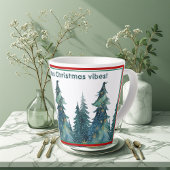 Minimal Pine Tree-mendous Christmas Vibes Modern Latte Mok
