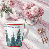 Minimal Pine Tree-mendous Christmas Vibes Modern Latte Mok