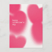 Minimal Pink Abstract Happy Valentine’s Day Briefkaart (Voorkant)