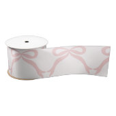 Minimal Pink Bow Christmas  Satijnen Lint (Spoel)