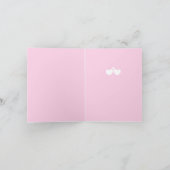 Minimal Pink Heart Love Valentijnsdag Feestdagen Kaart (Binnen)