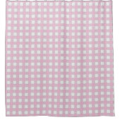 Minimal Pink Plaid Curtain Modern Bath Style Douchegordijn (Voorkant)