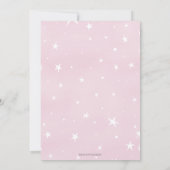 Minimal Pink Waterverf Girl Baby shower Kaart (Achterkant)