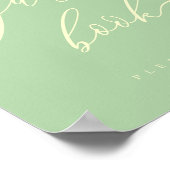 Minimal Pistachio & Cream Party Celebration Guest Poster (Hoek)