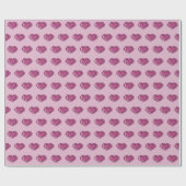 Minimal Pixel Heart Pattern Cadeaupapier (Vlak)